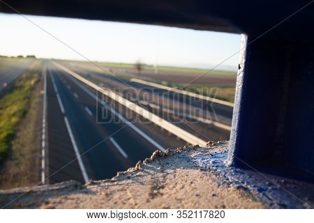Concrete Detail On Highway - Horizontal Image