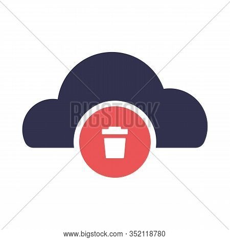 Recycle Cloud Vector Glyph Colour Icon. Eps 10
