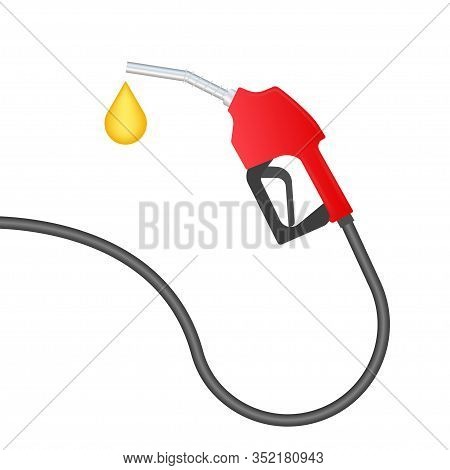 Fueling Gasoline Or Diesel Vector Web Banner. Filling Stations Network, Petroleum. Vector Stock Illu