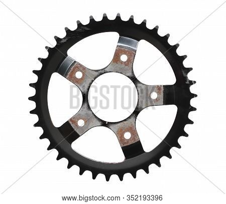 Bicycle Chainring (with Clipping Path) Isolated On White Background