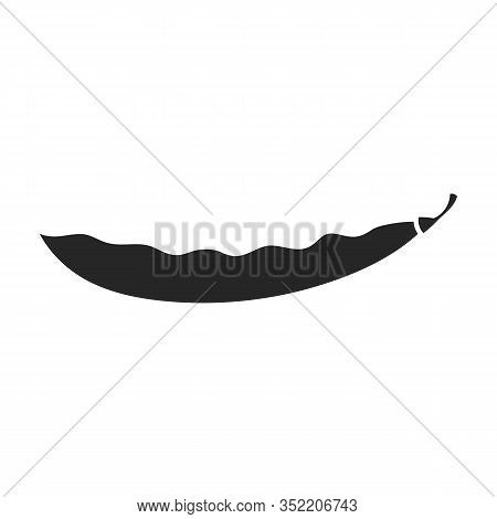 Bean Of Pod Vector Icon.black Vector Icon Isolated On White Background Bean Of Pod.