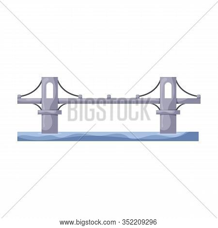 Bridge Vector Icon.cartoon Vector Icon Isolated On White Background Bridge.
