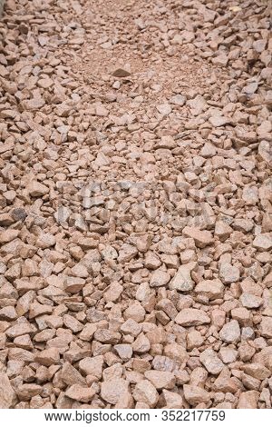 Hardcore Sub Base Or Aggregate Texture Background, Depicting Building Materials Used In The Construc
