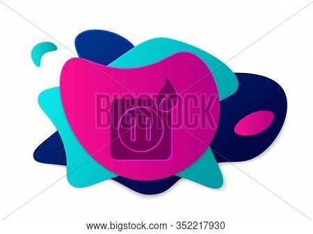 Color Electric Wiring Of Socket In Fire Icon Isolated On White Background. Electrical Safety Concept
