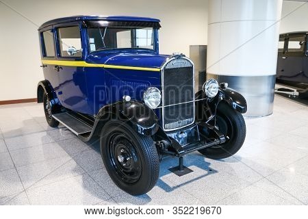 Moscow, Russia - February 13, 2020: French Retro Car Chenard & Walcker Y6 Presented In The Domodedov