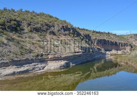 Burro Creek At Burro Creek Campground In Mohave County, Sonoran Desert, Arizona Usa