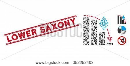 Distressed Red Stamp Seal With Lower Saxony Phrase Inside Double Parallel Lines, And Mosaic Ethereum