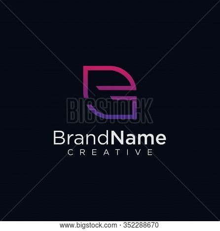 Letter E G Ge Tech Logo Design Vector Stock Illustration . E G Logo Design Vector Stock .