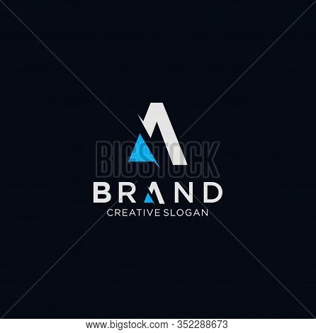 Letter A Tech Logo Design Vector Stock Illustration . A Logo Design Vector Stock .