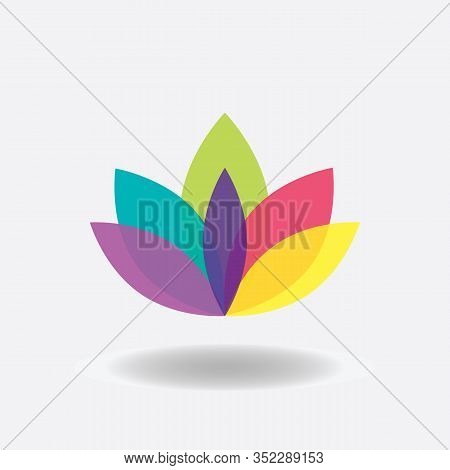 Flower Icon. Lotus Spa Logo Design. Vector Illustration.