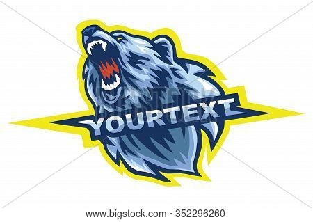 Polar Bear Sport Mascot Logo Vector Illustration