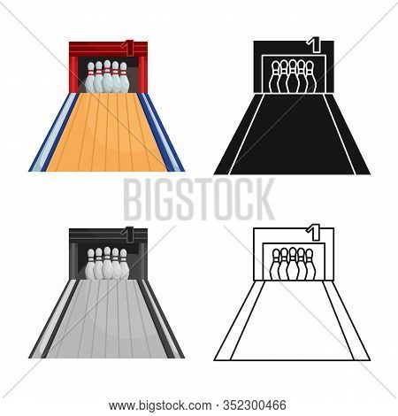Isolated Object Of Lane And Target Sign. Web Element Of Lane And Hit Vector Icon For Stock.