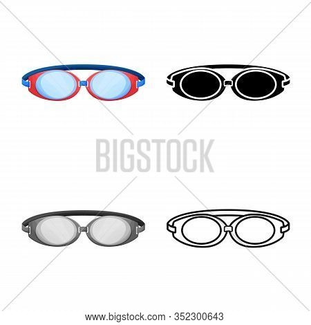 Vector Design Of Glasses And Eyewear Icon. Web Element Of Glasses And Eyewear Vector Icon For Stock.