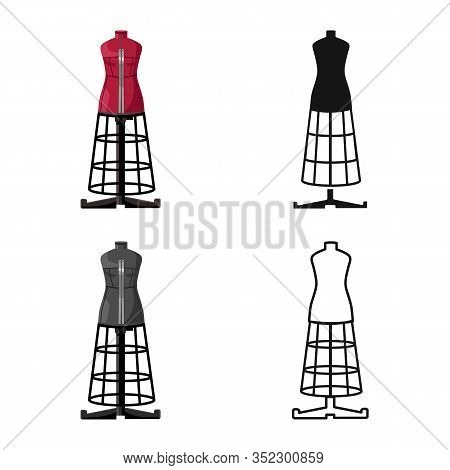 Vector Illustration Of Dummy And Vintage Icon. Graphic Of Dummy And Body Stock Vector Illustration.