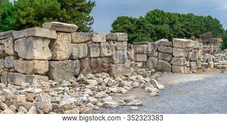 Harbor Street In Antique Ephesus, Turkey