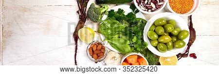 Banner Of Liver Detox Diet Health Food Concept, Healthy Liver.