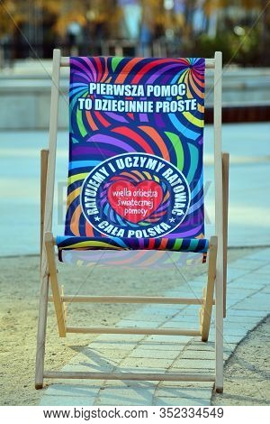 Warsaw, Poland. 16 October 2018. European Square. Red Heart, A Symbol Of Social Charity. The Charity