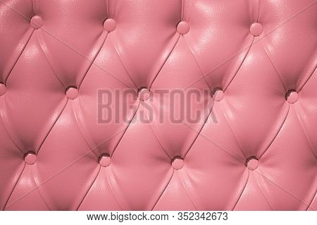 Coach-type Velours Screed Tightened With Buttons. Chesterfield Style Quilted Upholstery Backdrop Clo