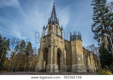 Saint Petersburg, Russia - May 16, 2018: Landscape With Beautiful View Of The Gothic Church Of Peter