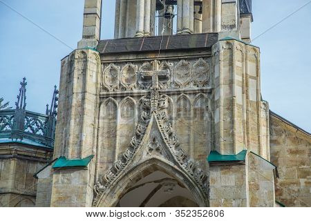 Saint Petersburg, Russia - May 16, 2018: Landscape With Beautiful View Of The Gothic Church Of Peter