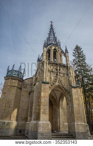 Saint Petersburg, Russia - May 16, 2018: Landscape With Beautiful View Of The Gothic Church Of Peter