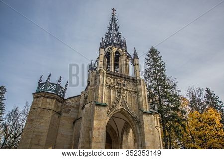 Saint Petersburg, Russia - May 16, 2018: Landscape With Beautiful View Of The Gothic Church Of Peter