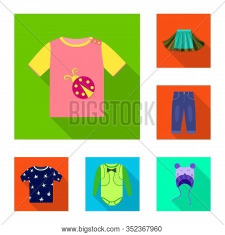 Isolated Object Of Fashion And Garment Icon. Collection Of Fashion And Cotton Stock Symbol For Web.