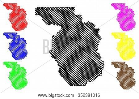 Chaffee County, Colorado (u.s. County, United States Of America,usa, U.s., Us) Map Vector Illustrati