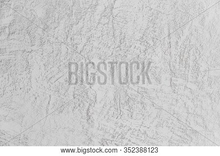 Exture Of Concrete And Plaster On The Wall. Lines In The Plaster. Texture Of Decorative Plaster Or S