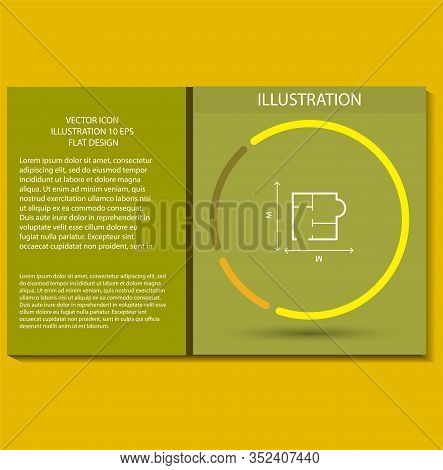 House Size Iconvector Icon , Lorem Ipsum Flat Design