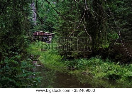 Old Wooden House Spotted In The Kirnitzsch Valley, Germany
