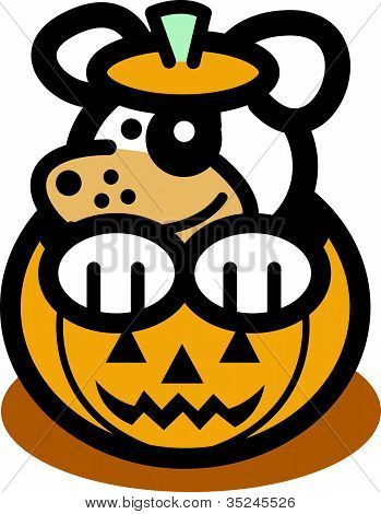 犬のクリップアートのハロウィーンのカボチャ