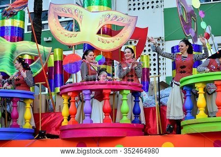 Carnival Of Cadiz Capital, Andalusia. Spain. Europe. February 23, 2020