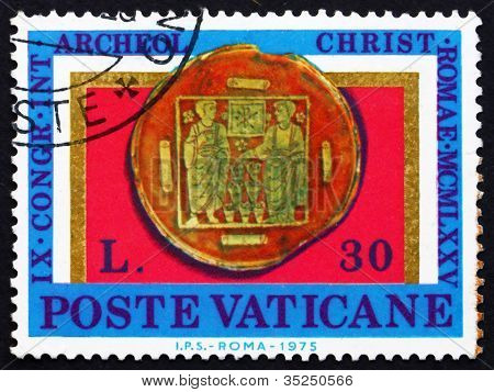 Postage stamp Vatican 1975 Miracle of Loaves and Fishes