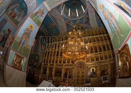Lugovoy (dmitrov District), Russia- August 20 2019: Interior Of The St. Nicholas Cathedral Of The Ni