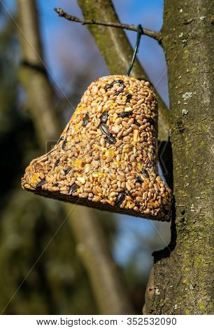 Bell From Various Grains, A Delicacy For All The Birds In The Garden