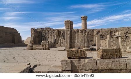 Edfu Is The Site Of The Ptolemaic Temple Of Horus And An Ancient Settlement. Egypt. Edfu Also Spelt 
