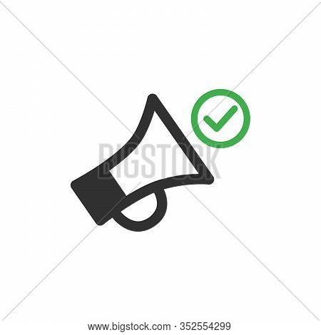 Loudspeacker Or Megaphone Icon. Social Media Marketing Concept. Stock Vector Illustration Isolated O