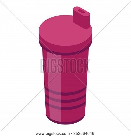 Modern Sippy Cup Icon. Isometric Of Modern Sippy Cup Vector Icon For Web Design Isolated On White Ba
