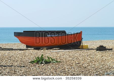 เรือประมงที่ Shoreham Sussex สหราชอาณาจักร