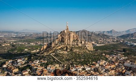Aerial View Of Monteagudo Castle In Murcia