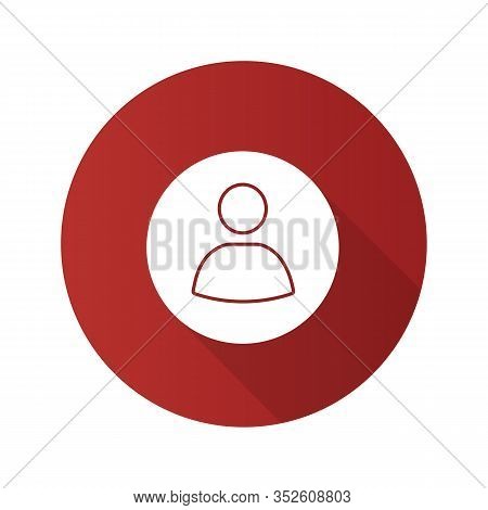 User Account Circle Flat Design Long Shadow Glyph Icon. User Profile Picture. Userpic. Vector Silhou