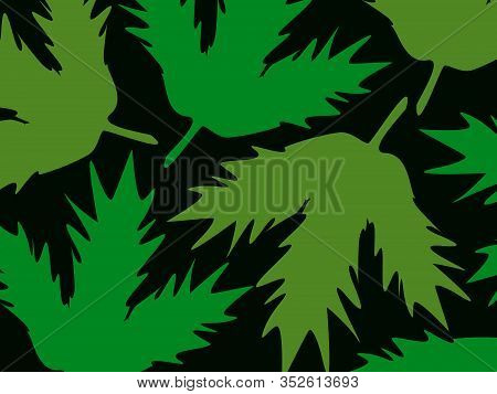 Cannabis Vector Pattern. You Can Use As Background, Wallpaper, Wrapper, Holiday Prints, Scrapbook, O