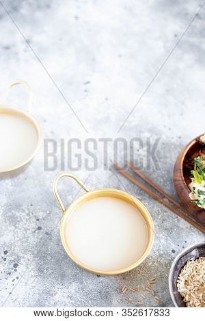 Makgeolli Rice Wine Is One Of The Oldest Korean Traditional Fermented Alcoholic Drinks. Healthy Asia