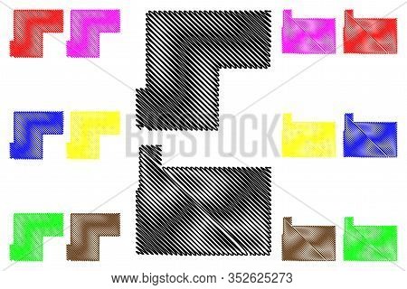 Rio Grande And Weld County, Colorado (u.s. County, United States Of America,usa, U.s., Us) Map Vecto