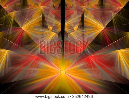 Abstract Multicolored Fractal Pattern