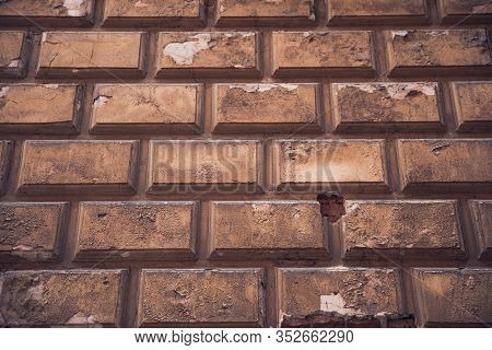 Background Of The Texture Of The Red Brick Wall