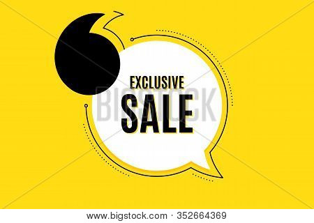 Quote Banner With Text. Exclusive Sale. Special Offer Price Sign. Advertising Discounts Symbol. Text
