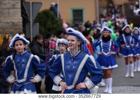 Laudenbach, Main-tauber-kreis, Germany - February 23, 2020: The Carnival Of Laudenbach