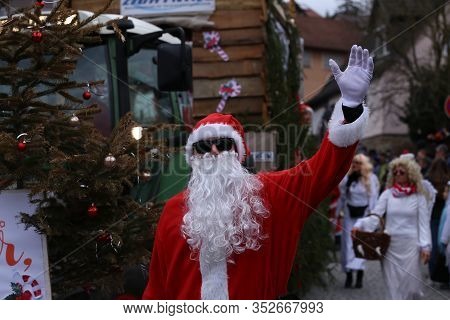 Laudenbach, Main-tauber-kreis, Germany - February 23, 2020: The Carnival Of Laudenbach